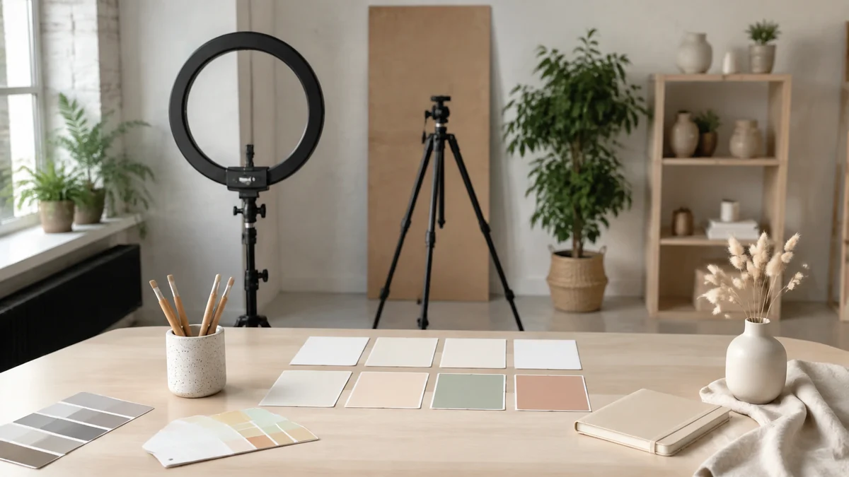 Studio marketing sans texte ni écran
